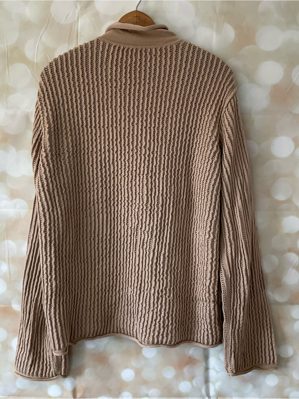 Giorgio Armani Tan Ribbed Sweater - Picture 8 of 14